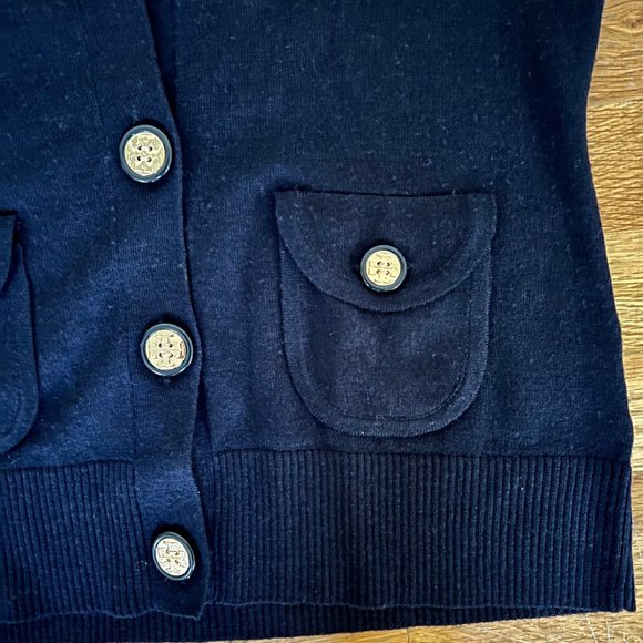 Tory Burch Navy Wool Cardigan size M - Picture 6 of 7